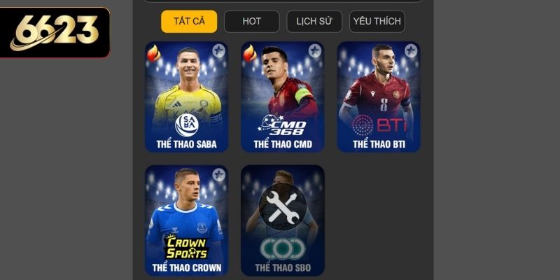 Vài nét khái quát về sảnh thể thao 6623 hấp dẫn